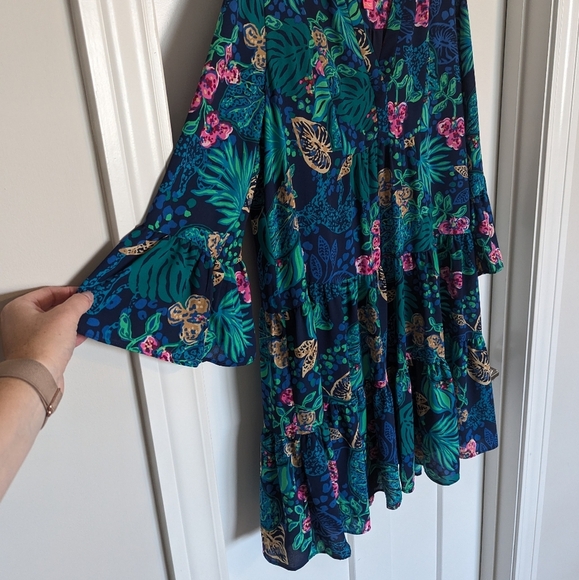 Lilly Pulitzer Gabriel Tunic Dress - Low Tide Navy Life Of The Party sz 14 - Picture 2 of 6
